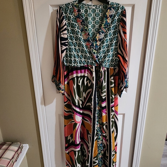 Multicolor Patterned Women's Dress - Picture 6 of 10